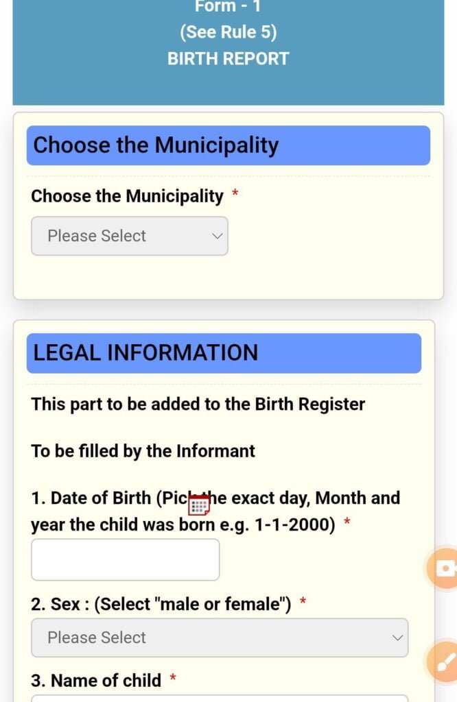 birth certificate apply online