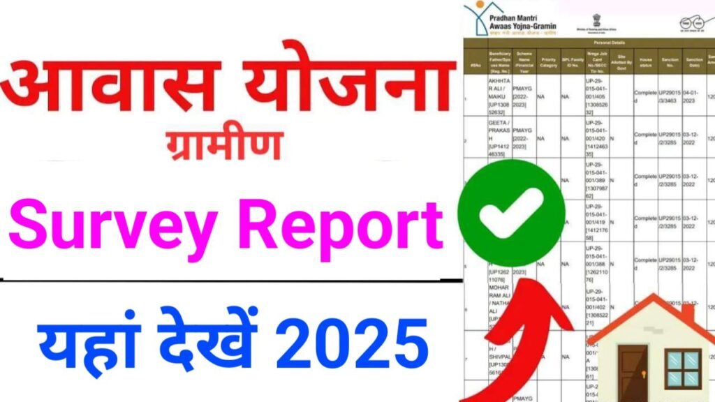 Pm awas yojana survey list check 