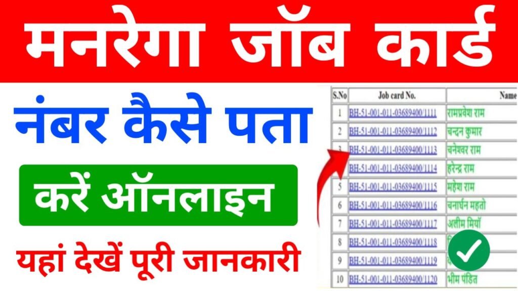  apna job card number kaise pata kare